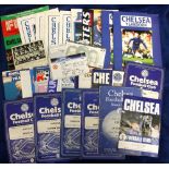 Football, Chelsea FC, a selection of 35+ items 1951/2 onwards inc. homes v Aston Villa 51/52,