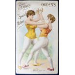 Cigarette card, Ogden's, Sporting & Other Girls, 'P' size, type card, 'Well put in' (slight corner