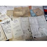 Ephemera, 125+ items from 1870s to 1940s many military to include original 1911 pencil sketch, Min