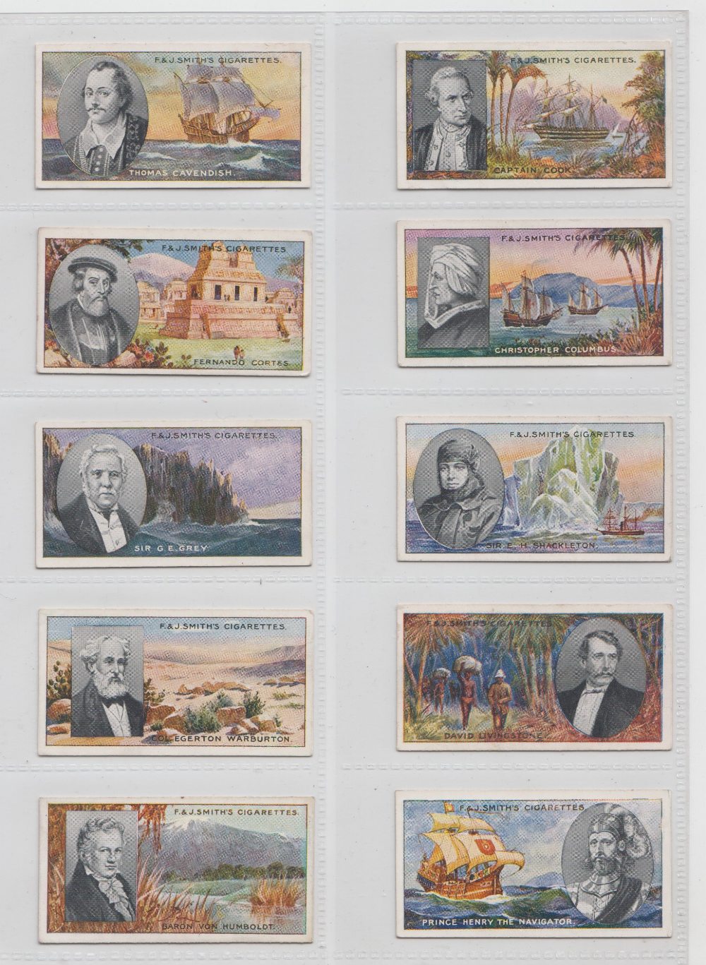 Cigarette cards, Smith's, Famous Explorers, (set, 50 cards) (gd) - Image 5 of 6