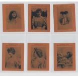Cigarette cards, Mexico, Pesquera, Bullfighters & Actresses (salmon pink), cut from sheet (set,