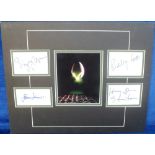 Cinema autographs, Alien, montage, overmounted on card, with four signatures, Ridley Scott (