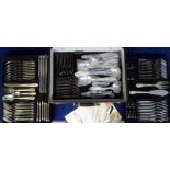 Cutlery, 108 piece, 12 person, chrome nickel steel cutlery set made by SBS Bestecke unused in