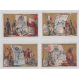 Trade cards, Liebig, Passports of the World (S92) (set, 12 cards) (some sl marks gen gd)