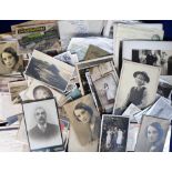 Ephemera, a mixed selection of items inc. Greetings cards, photo's, carte de visites, postal