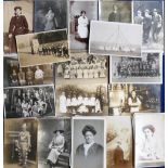 Postcards, Social History, a collection of approx 130 cards, all RP's including Family Portraits,