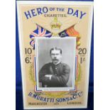 Tobacco advertising, B. Muratti Sons & Co Ltd, advertising shop display card for 'Hero of the Day