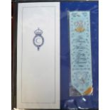 Ephemera, Silks etc, collection in Stanley Gibbons album inc. 6 modern silk bookmarks (Royal Wedding