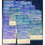 Football programmes, Cardiff City 1962/63, a complete set of 22 League programmes inc. games v