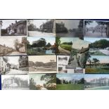 Postcards, Staffordshire, a collection of 17 cards including RP's of Oldacre Brocton, unidentified