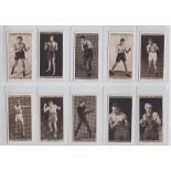 Cigarette cards, Ogden's, Pugilists in Action, (set, 50 cards) (gd)