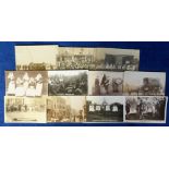 Postcards, Social History, a good RP selection of 11 cards, Bournville Cocoa Advert, Shipwreck