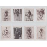 Cigarette cards, Denmark, Tiedemanns, Cycling cards, 16 types, 'M' size (fair/gd)