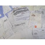 Ephemera, billheads 110+ bill heads and cheques dating from the 1840s to the 1940s e.g. 'Bromley