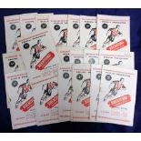 Football programmes, Brentford homes, selection, 1952/3 to 1955/6 inc. 52/3 (4) inc. v Doncaster,