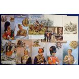 Postcards, Harry Payne, 11 illustrated cards inc. Regimental Badges & Their Wearers Series 8871 (4),