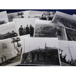 Ephemera military photographs, 30 images of King George VI visiting HMS Duke of York (probably May