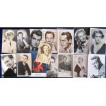 Postcards, Film Stars, a collection of approx 325 cards mostly 1930/50's, male and female stars inc.