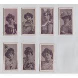 Cigarette cards, Edwards, Ringer & Bigg, Beauties 'FECKSA', 7 cards, ref H58, pictures nos 3, 6 (