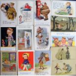Postcards, a collection of 30+ Comic cards all by Donald McGill, mainly 1905-1930's inc. WW1,