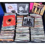 Vinyl Records, a large collection of 45rpm vinyl records, Pop, Rock, Disco, Soul etc mostly 1970/