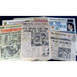 Football newspapers, a collection of 25 special supplements & newspaper pages, mostly early 1960's