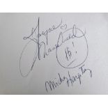 Celebrity Autographs, Jayne Mansfield and Mickey Hargity. These were obtained when the pair opened a