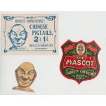 Advertising labels, 3 confectionery items printed by Fell & Briant of Croydon, Voile and Wortley