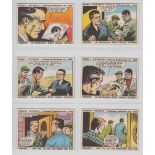 Trade cards, Fleetway, Adventures of Sexton Blake (Stories 1-6), 'X' size (set, 72 cards) (gd)