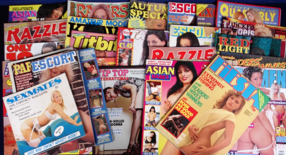 Glamour magazines, collection of approx. 60 magazines, 1980s onwards, various titles inc. Razzle,