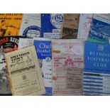 Football Programmes, selection of 90+ items 1940s-60s, mainly 1950s, all with faults (punched holes,