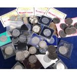 Coins, selection of mainly GB coins, including 30 Crowns with dates ranging between 1895 & 2002 (