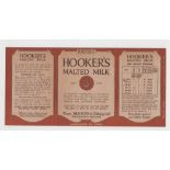 Advertising label, Thew, Hooker & Gilbey Ltd Buckingham Malted Milk Label printed in the late 20/30s