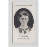 Cigarette card, Taddy, Prominent Footballers (London Mixture), Sunderland, type card, F. Cuggy (