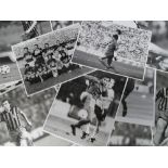 Football, press photos, collection of approx. 75 b/w press photos, various sizes, all relating to