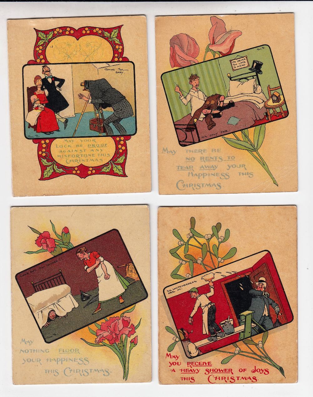 Ephemera, a good Tom Browne illustrated selection of approx. 13 Greetings cards and 31 illustrated - Image 2 of 5