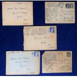 Postal History, Military Interest, WW2, a group of 5 letters & postcards sent by Elie Cabarrot to