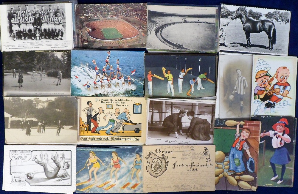 Postcards, a collection of 100+ Sport related cards inc. Kinsella (tennis, football, cricket, golf),