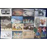 Postcards, a collection of 100+ Sport related cards inc. Kinsella (tennis, football, cricket, golf),
