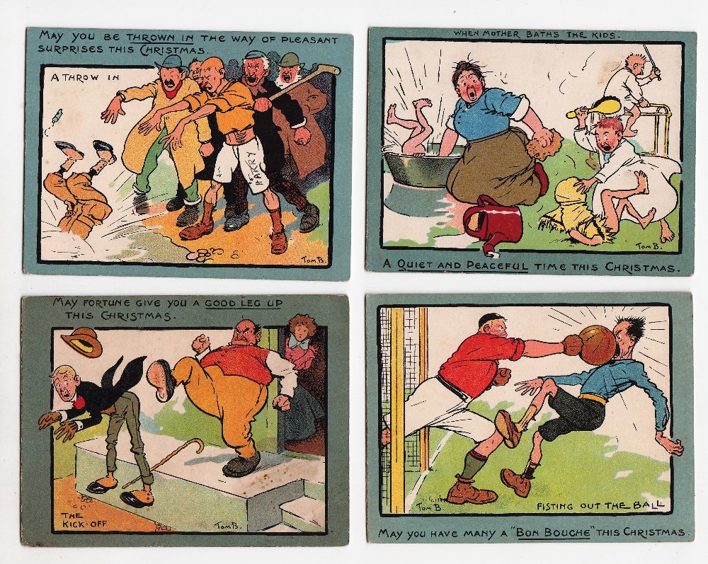 Ephemera, a good Tom Browne illustrated selection of approx. 13 Greetings cards and 31 illustrated - Image 3 of 5