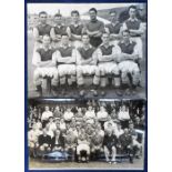 Football press photographs, two original b/w teamgroup photos, Halifax Town 1953/4 24cm x 19cm &