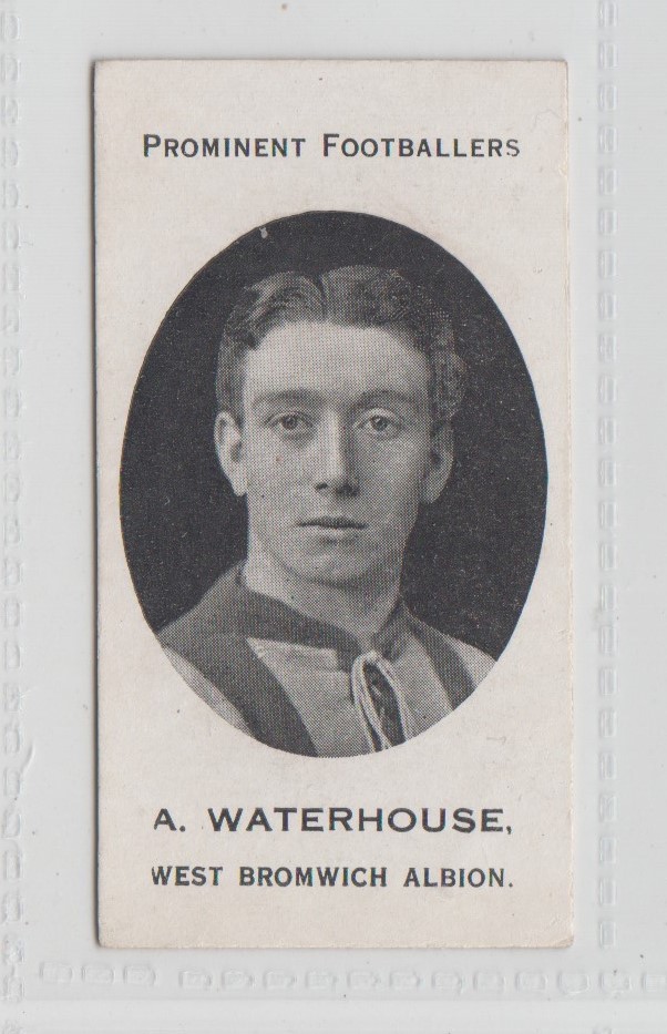 Cigarette card, Taddy, Prominent Footballers (London Mixture), West Bromwich Albion, type card, A.