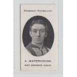 Cigarette card, Taddy, Prominent Footballers (London Mixture), West Bromwich Albion, type card, A.