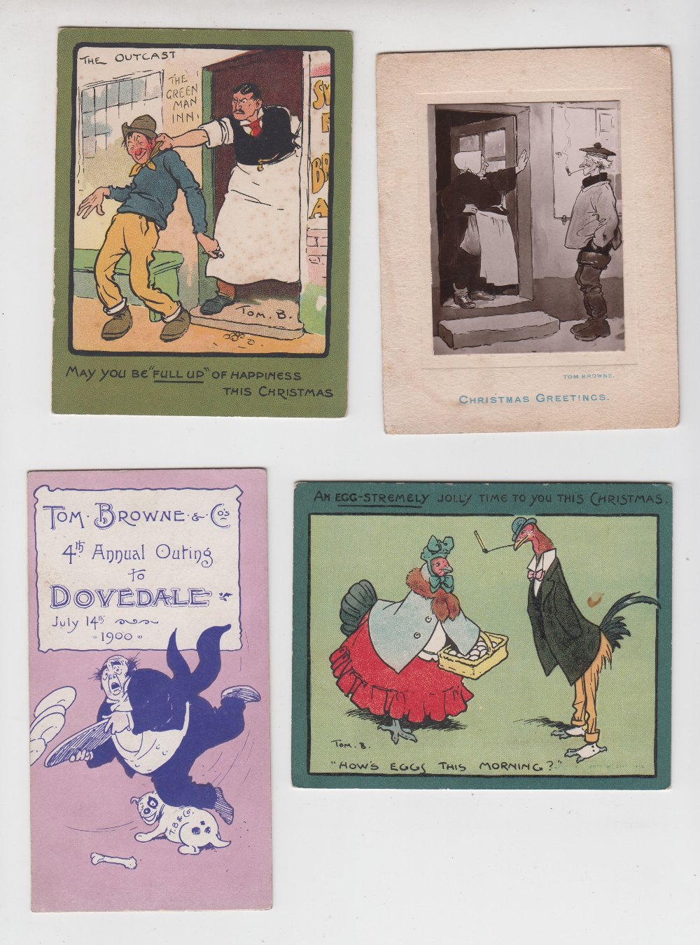 Ephemera, a good Tom Browne illustrated selection of approx. 13 Greetings cards and 31 illustrated - Image 4 of 5