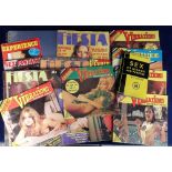 Glamour Magazines etc, a small selection of 18 items, 1970's onwards inc. magazines Vibrations (