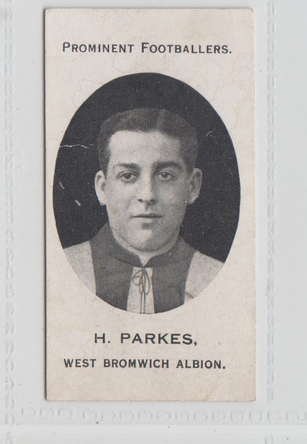 Cigarette card, Taddy, Prominent Footballers (London Mixture), West Bromwich Albion, type card, H.