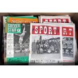 Football magazines, collection of 130+ magazines 1940s to 1980s, various titles inc. Soccer Star,