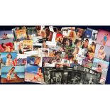 Glamour, small selection of items inc. 24 vintage b/w photos of nudes, 8cm x 9cm, 8 x 1950's