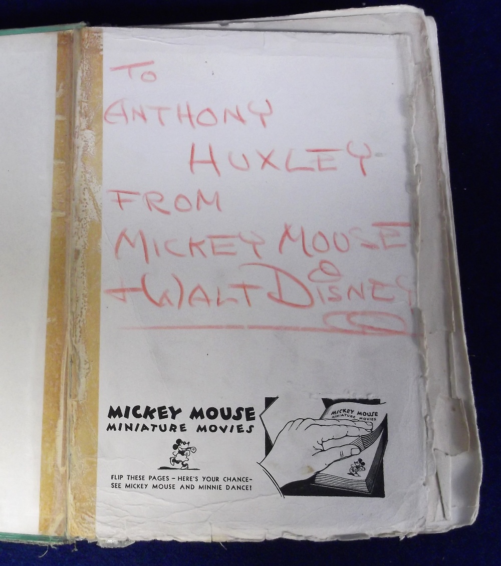 Ephemera Walt Disney autograph, 1931 1st Edition 'Mickey Mouse Illustrated Movie Stories' signed 'To - Image 2 of 2