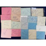 Football Autographs, selection of approx. 35 album page extracts bearing various signatures from